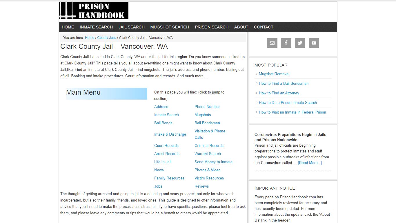 Clark County Jail – Vancouver, WA